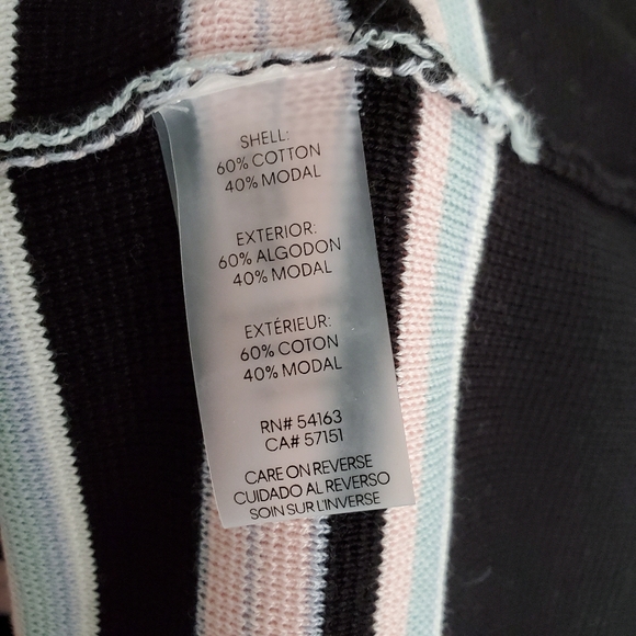 NEW Calvin Klein Stripe / Colorblock Midi Cardigan - Picture 6 of 9